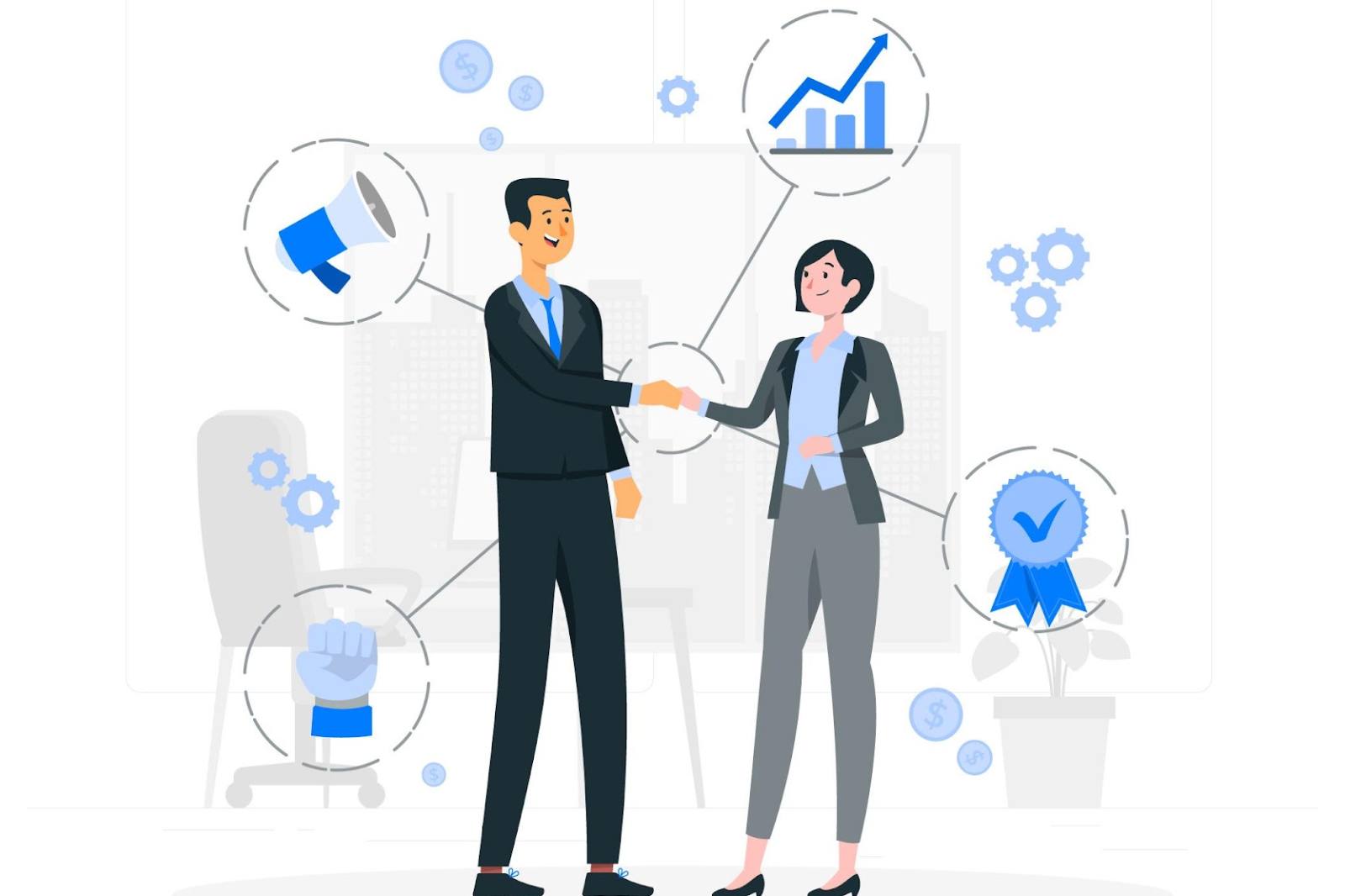 Effective Discovery in Sales Conversations Illustration of a person engaged in a sales conversation, demonstrating effective discovery techniques through active listening, asking questions, and summarizing understanding.